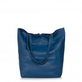 Geanta shopper din piele naturala DiAmanti Luisa Blu